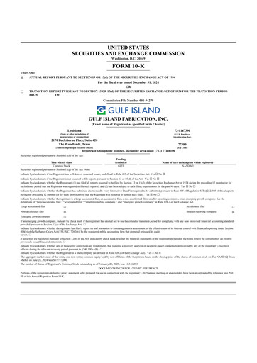 Thumbnail Gulf Island Fabrication
 10-K Annual Report 2024