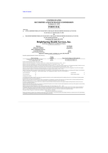 Thumbnail BrightSpring Health Services 10-K Annual Report 2024