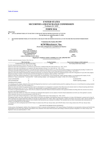 Thumbnail IGM Biosciences 10-K Annual Report 2024