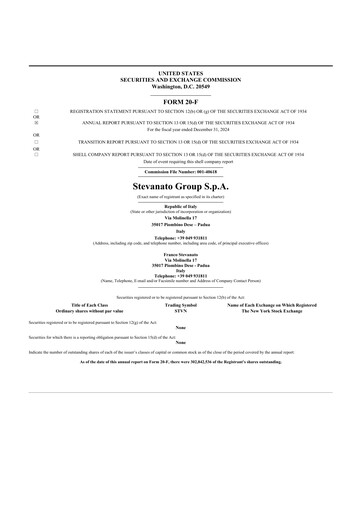 Vorschaubild Stevanato Group 20-F Jahresbericht 2024