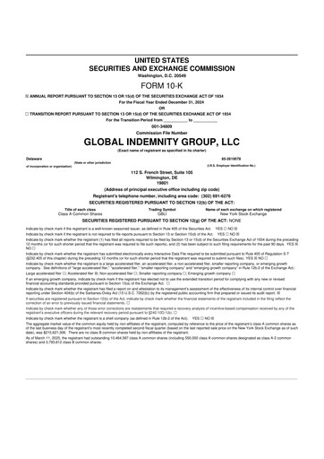 Thumbnail Global Indemnity 10-K Annual Report 2024