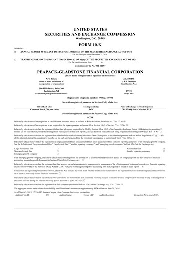 Thumbnail Peapack-Gladstone Financial 10-K Annual Report 2024