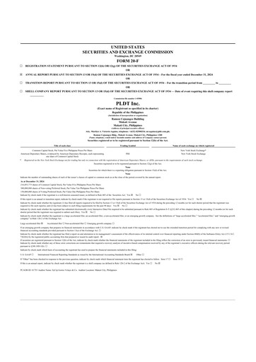 Thumbnail PLDT 20-F Annual Report 2024