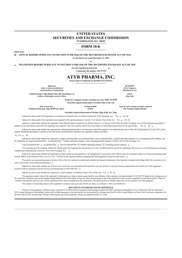 Vorschaubild aTyr Pharma 10-K Jahresbericht 2024