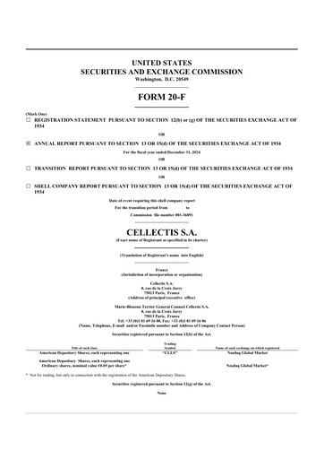 Vorschaubild Cellectis 20-F Jahresbericht 2024