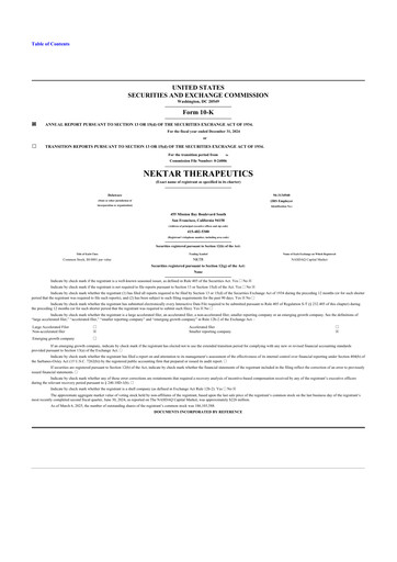 Thumbnail Nektar Therapeutics
 10-K Annual Report 2024