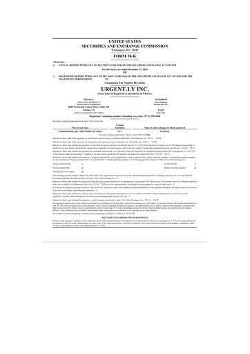 Thumbnail Urgent.ly Inc. 10-K Annual Report 2024