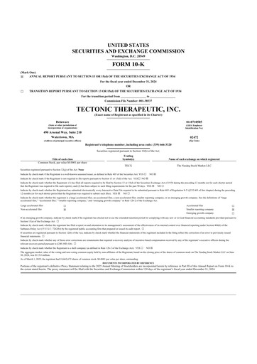 Thumbnail Tectonic Therapeutic 10-K Annual Report 2024
