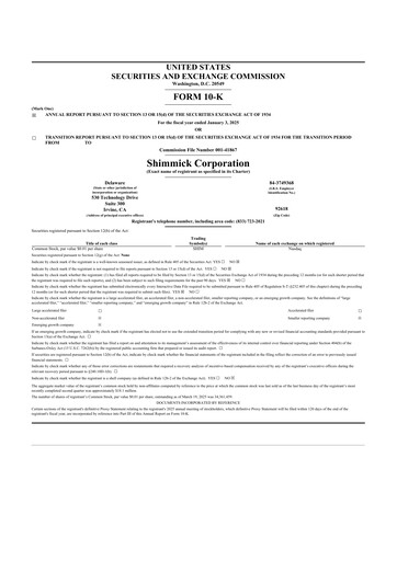 Vorschaubild Shimmick 10-K Jahresbericht 2025