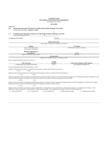 Thumbnail Shoe Carnival
 10-K Annual Report 2024