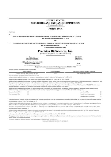 Thumbnail Precision BioSciences
 10-K Annual Report 2024