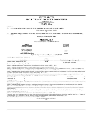 Thumbnail Metsera 10-K Annual Report 2024