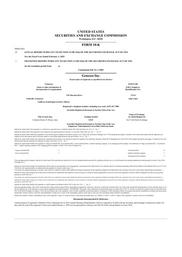 Thumbnail Genesco
 10-K Annual Report 2025