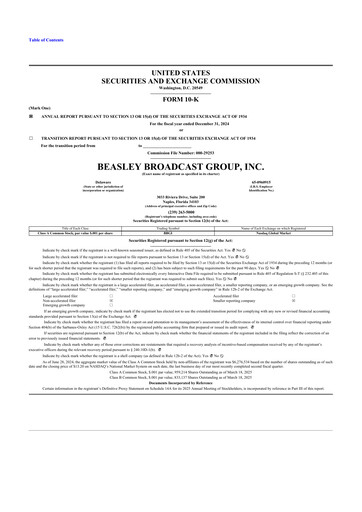 Miniature Beasley Broadcast Group
 10-K Rapport annuel 2024