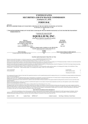 Thumbnail Equillium 10-K Annual Report 2024