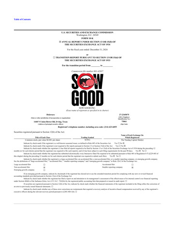 Thumbnail Sow Good 10-K Annual Report 2024