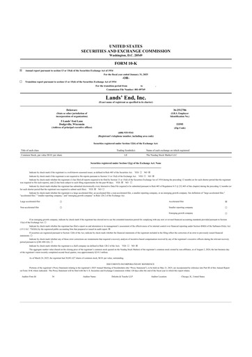 Thumbnail Lands' End
 10-K Annual Report 2024