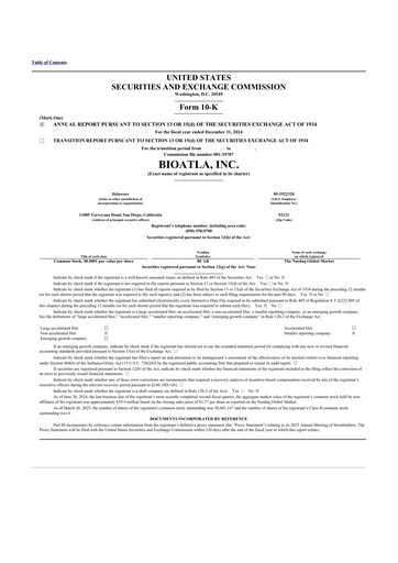 Miniature BioAtla 10-K Rapport annuel 2024