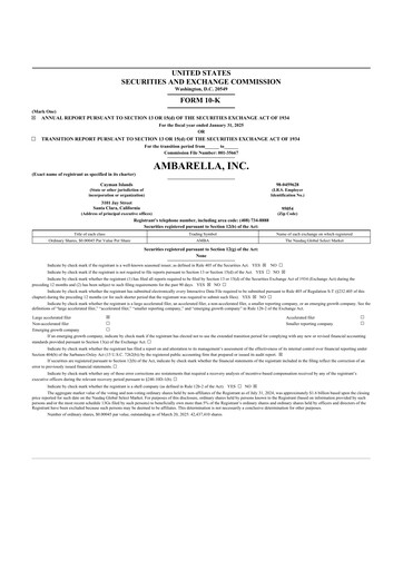 Thumbnail Ambarella 10-K Annual Report 2025