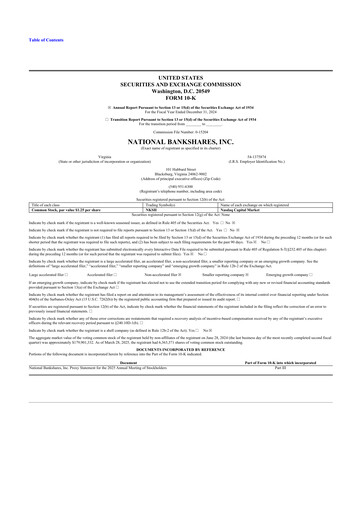 Thumbnail National Bankshares 10-K Annual Report 2024