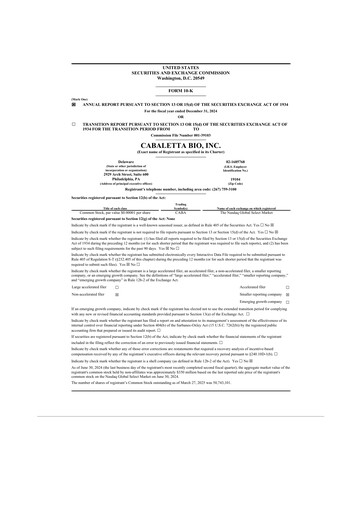 Thumbnail Cabaletta Bio 10-K Annual Report 2024