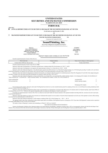 Thumbnail SoundThinking 
 (ShotSpotter) 10-K Annual Report 2024