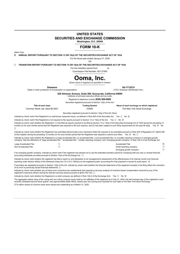 Thumbnail Ooma 10-K Annual Report 2025