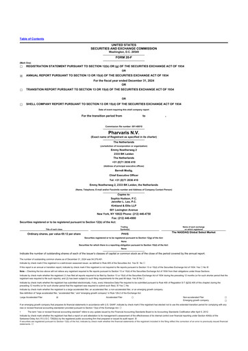 Thumbnail Pharvaris 20-F Annual Report 2024