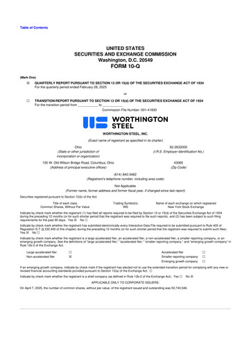 Thumbnail Worthington Steel 10-Q Quarterly Report FY2025 