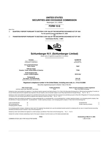 Thumbnail SLB (Schlumberger) 10-Q Quarterly Report FY2025 