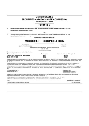 Thumbnail Microsoft 10-Q Quarterly Report FY2025 