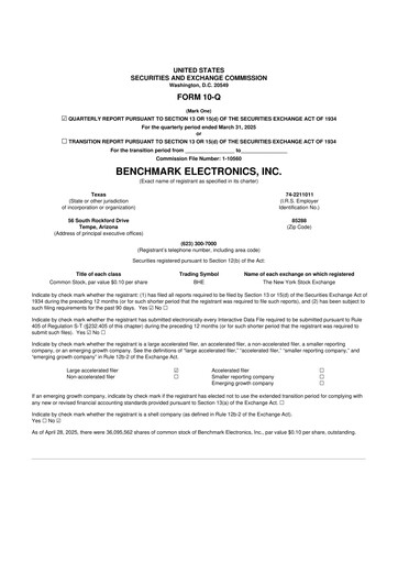 Vorschaubild Benchmark Electronics
 10-Q Quartalsbericht 2025 