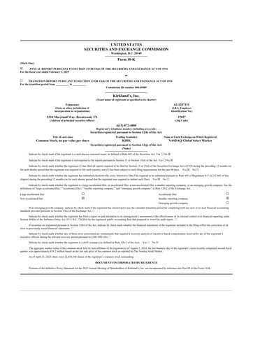 Thumbnail Kirkland's 10-K Annual Report 2025