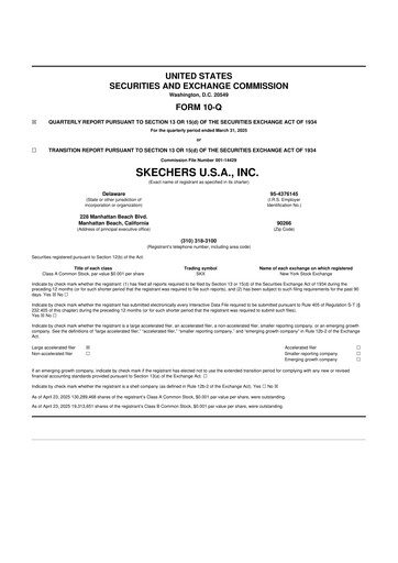 Thumbnail Skechers
 10-Q Quarterly Report FY2025 