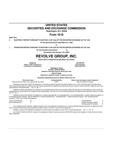 Thumbnail Revolve Group 10-Q Quarterly Report FY2025 