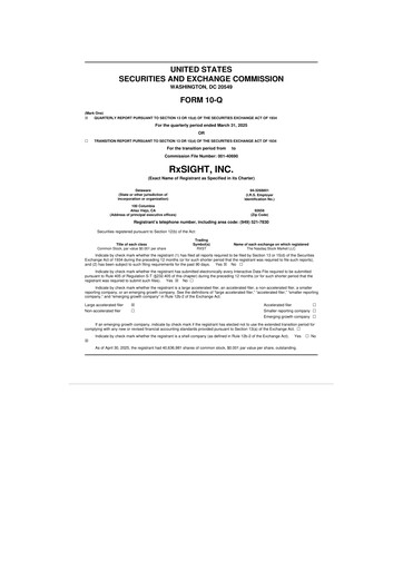 Vorschaubild RxSight 10-Q Quartalsbericht 2025 