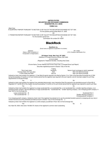 Thumbnail BlackRock 10-Q Quarterly Report FY2025 