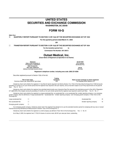 Thumbnail Outset Medical 10-Q Quarterly Report FY2025 