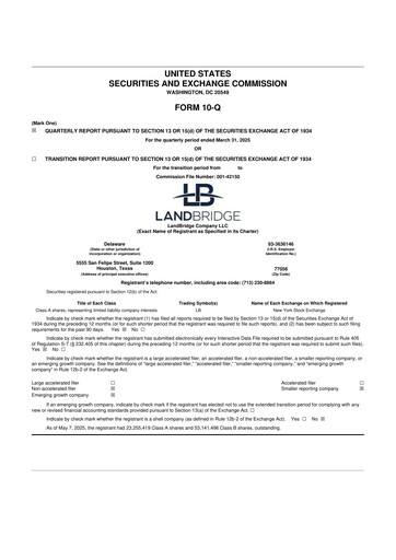 Vorschaubild LandBridge 10-Q Quartalsbericht 2025 