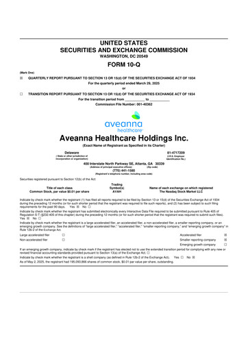 Thumbnail Aveanna Healthcare 10-Q Quarterly Report FY2025 