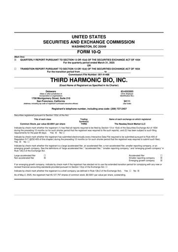 Thumbnail Third Harmonic Bio 10-Q Quarterly Report FY 