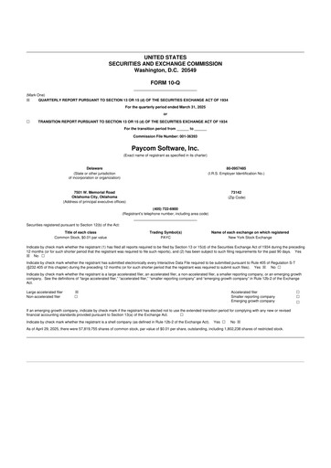 Thumbnail Paycom
 10-Q Quarterly Report FY2025 