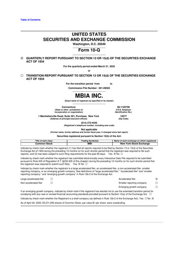 Thumbnail MBIA 10-Q Quarterly Report FY2025 