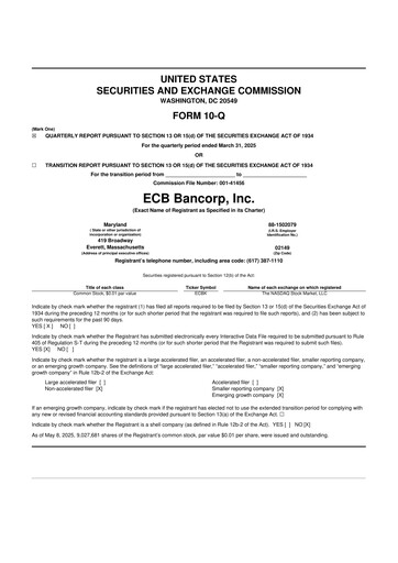Thumbnail ECB Bancorp 10-Q Quarterly Report FY2025 