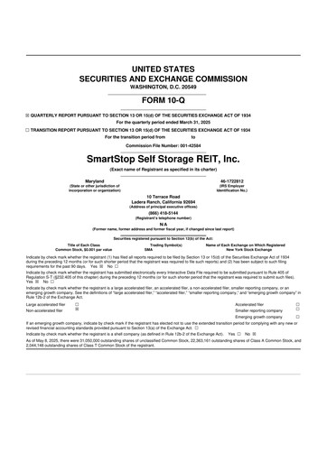 Thumbnail SmartStop Self Storage REIT 10-Q Quarterly Report FY2025 