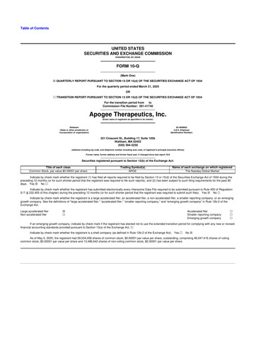 Thumbnail Apogee Therapeutics 10-Q Quarterly Report FY 