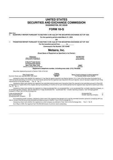 Miniature Metsera 10-Q Rapport trimestriel 2025 