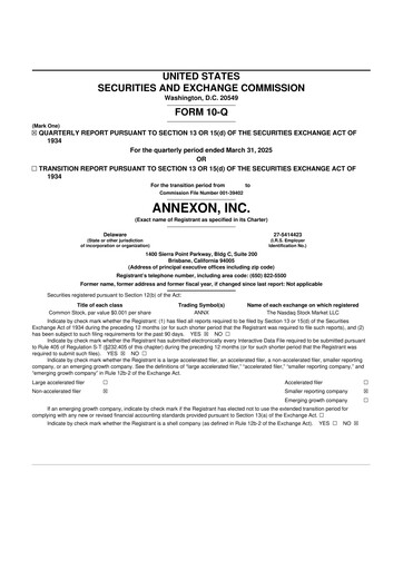 Thumbnail Annexon 10-Q Quarterly Report FY 
