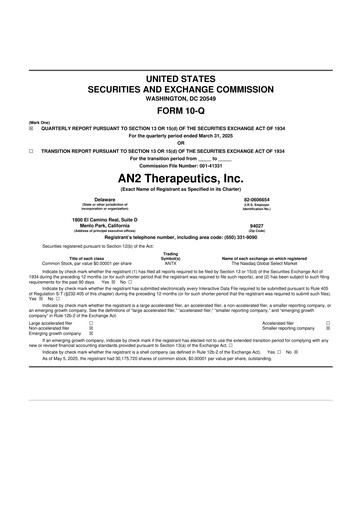 Vorschaubild AN2 Therapeutics 10-Q Quartalsbericht 2025 