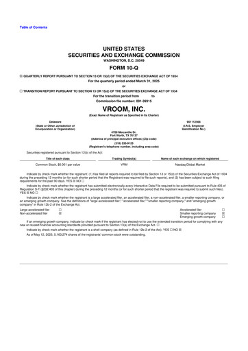 Vorschaubild Vroom 10-Q Quartalsbericht 2025 